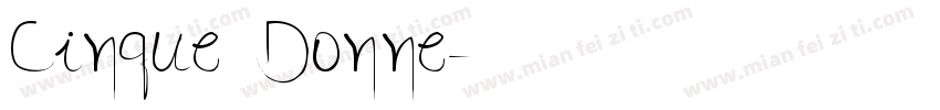Cinque Donne字体转换